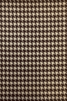 Italian Virgin Wool Houndstooth in Marrone0