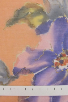 Hand Painted and Printed Silk Crinkle Chiffon0