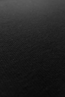 Japanese Cotton Tubular Rib Knit in Black0