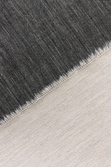 Doubleface Stretch Cotton Twill in Medium Heather Grey0