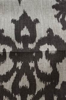 Linen Upholstery Ornamental Ikat Print0