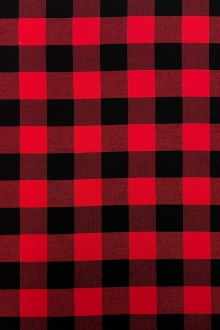 1" Carolina Cotton Gingham in Scarlet0