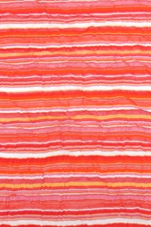 Printed Satin Stripe Chiffon0