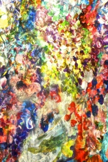 Printed Multicolor Organza Jacquard0