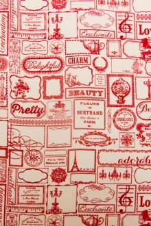 Cotton Canvas Lovely Adorable Print0