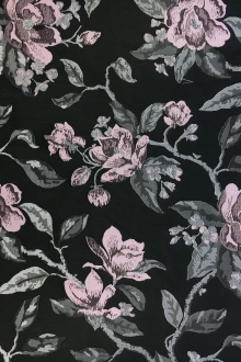 Polyester Jacquard Brocade with Florals0