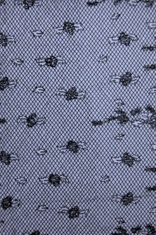 Novelty Beaded Tulle with Bugle Beads0