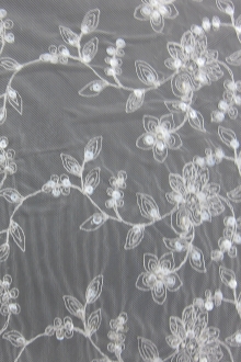   Embroidered Illusion with Hand Sewn Sequins0