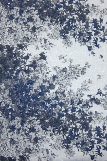 Metallic Silk Blend Organza Cloqué0