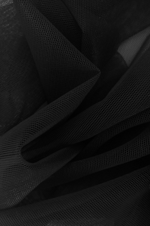 Italian Stretch Nylon Illusion in Nero0