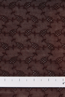 Cotton Voile Eyelet in Brown0