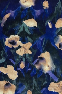 Italian Wool Twill Floral Print0