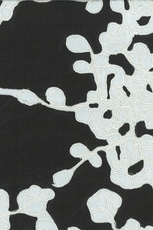 Corded Cut Satin Appliqued on Illusion0