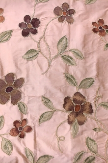 Embroidered Silk Shantung0