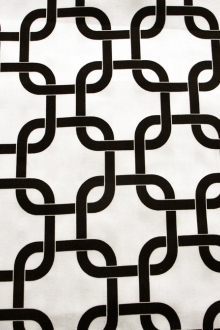 Cotton Canvas Geometric Knot Print0