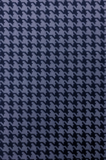 Cotton Broadcloth Houndstooth Print In Indigo0