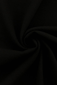 Wool Lycra Ottoman Crepe in Black0