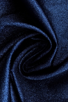 Silk Blend Metallic Crepe in Deep Blue0