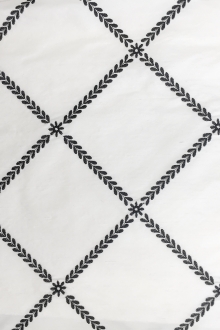 Embroidered Silk Shantung with Diamond Print0