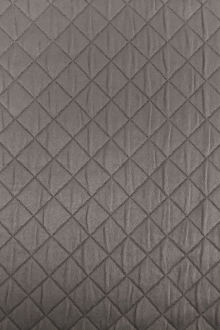 Diamond Quilted Woven Polyester in Graphite0