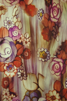 Printed Silk Charmeuse 0