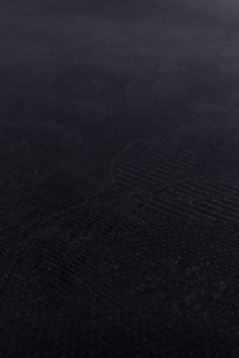 Swiss Cotton Floral Brocade in Navy0