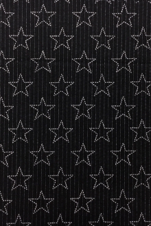 Japanese Textured Cotton With Pinstriped Starts Print0