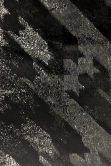 Silk and Lurex Panné Velvet with Houndstooth0