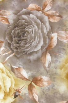 Metallic Printed Silk Chiffon0