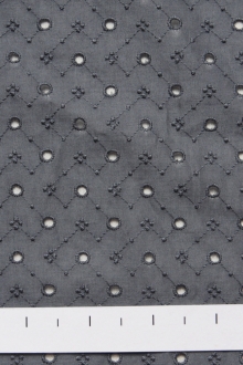 Cotton Eyelet in Grey0