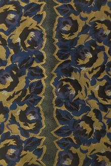 Polyester and Acetate Metallic Jacquard with Floral Motifs0