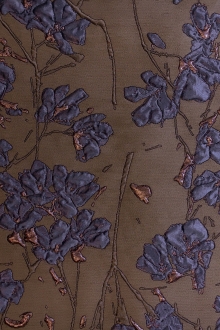 Metallic Floral Cloqué Brocade0