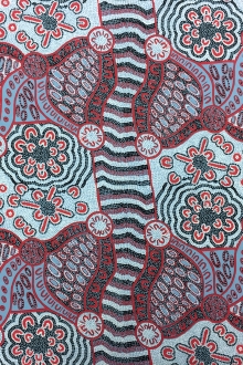 Australian Cotton Print With Aboriginal Motif 0