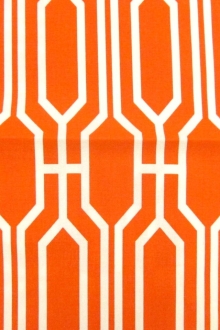 Cotton Canvas Geometric Repeat Print0