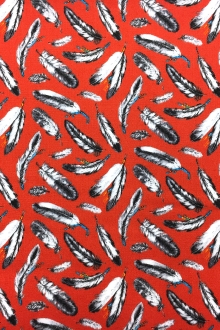 Cotton Broadcloth With Feathers Print0