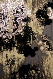 Silk Blend Metallic Fil Coupé Organza0