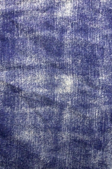 Abstract Viscose Print in Denim Blue0