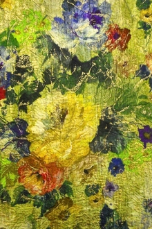 Metallic Silk Blend Cloqué0