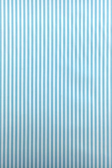 Pima Cotton Shirting Stripe in Cyan0