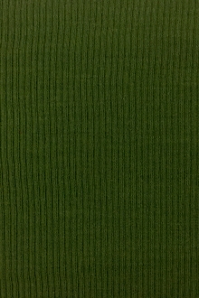 Virgin Wool Rib Knit in Moss0