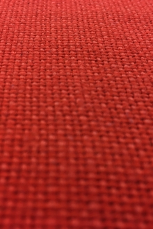 Upholstery Linen in Tomato Red0