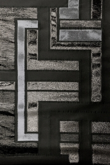 Metallic Geometric Jacquard Brocade in Black0