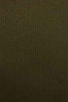 Virgin Wool Rib Knit in Dark Brown0