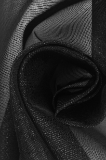 Italian Metallic Crinoline in Black0