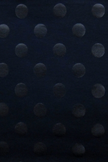 Cotton Blend Knit With Polka Dots in Navy0