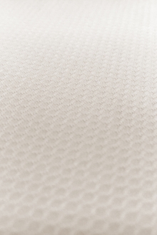 Pima Cotton Birdseye Pique in Ecru0