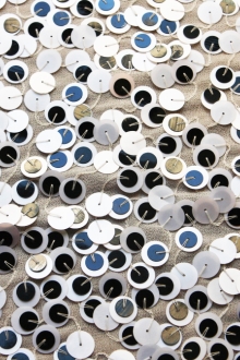 Sequins on Silk Chiffon0