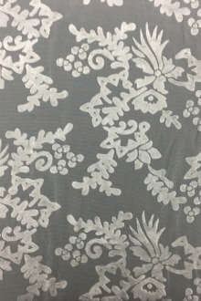 Silk Rayon Burnout Velvet With Floral Motif0