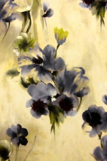 Printed Silk and Wool Gazar0