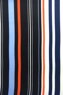 Poly Georgette Bar Code Stripe Print0